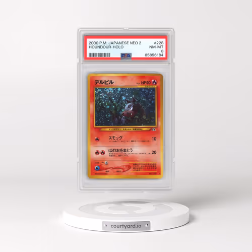 2000 Pokémon Neo 2 #228 Houndour - Holo (PSA 8 NM-MT)