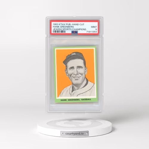 1963 Ktav Publishing Jewish Sports Champions-Hand Cut Hank Greenberg (PSA 9 MINT)