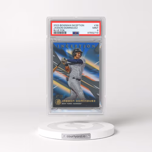 2023 Bowman Inception #38 Jasson Dominguez - Blue Foil (PSA 9 MINT)