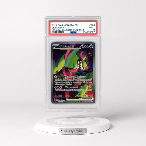 2024 Pokémon Sfa EN-Shrouded Fable #090 Okidogi EX - Holo Special Illustration Rare (PSA 9 MINT)