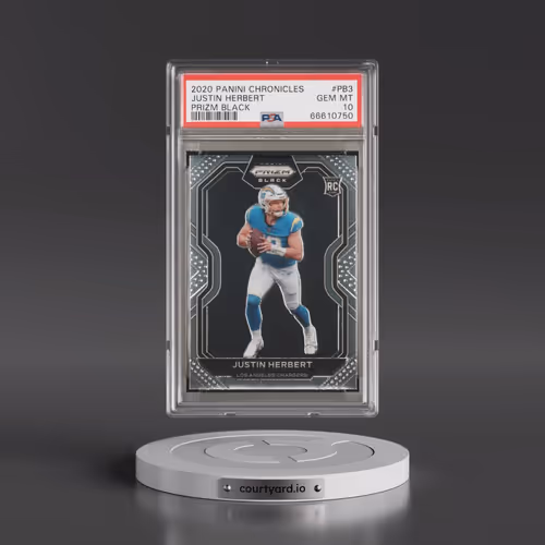 2020 Panini Chronicles Prizm Black #PB3 Justin Herbert (PSA 10 GEM MINT)