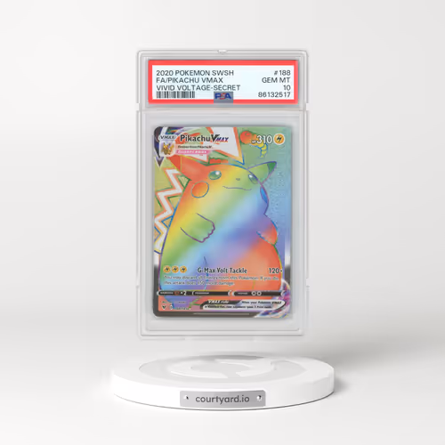 2020 Pokémon Sword & Shield Vivid Voltage #188 Pikachu Vmax - Full Art Secret (PSA 10 GEM MINT)