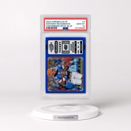 2023 Panini Chronicles Draft Picks Contenders Optic #4 Anthony Richardson - Blue (PSA 10 GEM MINT)