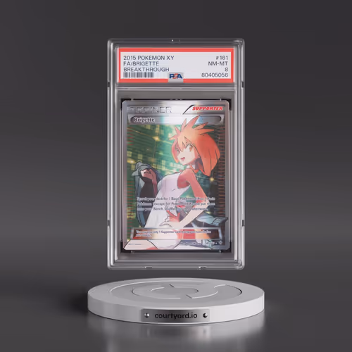 2015 Pokémon XY Breakthrough #161 Brigette - Full Art (PSA 8 NM-MT)