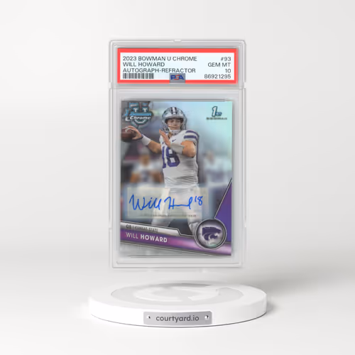2023 Bowman University Chrome #93 Will Howard - Autograph-Refractor (PSA 10 GEM MINT)