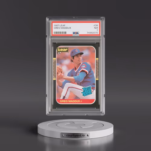 1987 Leaf #36 Greg Maddux (PSA 7 NM)
