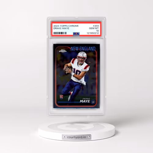 2024 Topps Chrome #203 Drake Maye (PSA 10 GEM MINT)