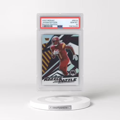2022 Panini Mosaic Razzle Dazzle #RD29 Jahan Dotson (PSA 10 GEM MINT)