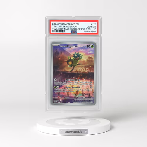 2024 Pokémon Svp EN-SV Black Star Promo #123 Teal Mask Ogerpon - Twilight Masquerade Pokemon Center Elite Trainer Box (PSA 10 GEM MINT)