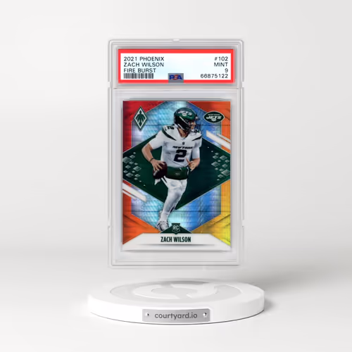 2021 Panini Phoenix #102 Zach Wilson - Fire Burst (PSA 9 MINT)