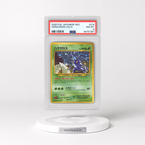 2000 Pokémon Neo #214 Heracross - Holo (PSA 8 NM-MT)