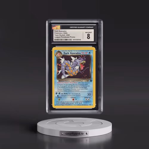 1999 Team Rocket #8/82 Dark Gyarados - League Prerelease Promo (Holo) (CGC 8 NM-MT)