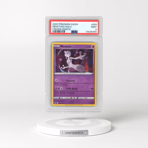 2023 Pokémon Sword and Shield Crown Zenith #059 Mewtwo - Holo (PSA 9 MINT)