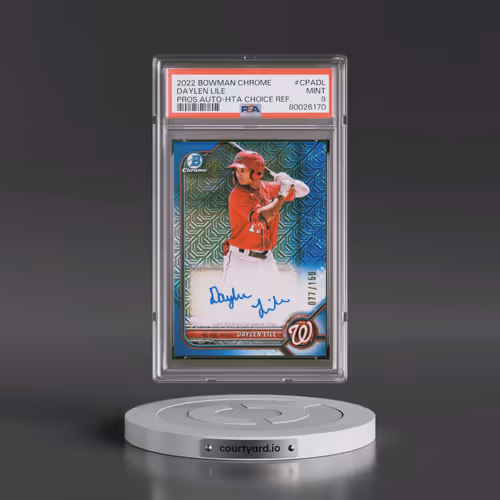 2022 Bowman Chrome Prospect Autographs #CPADL Daylen Lile - Hta Choice Refractor (PSA 9 MINT)