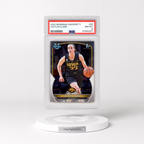 2022 Bowman Chrome University #50 Caitlin Clark (PSA 8 NM-MT)