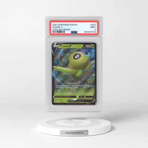 2021 Pokémon Sword & Shield Chilling Reign #007 Celebi V - Holo (PSA 9 MINT)