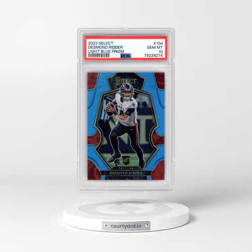 2022 Panini Select #104 Desmond Ridder - Light Blue Prizm (PSA 10 GEM MINT)