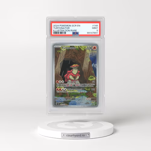 2024 Pokémon Scr EN-Stellar Crown #146 Turtonator - Illustration Rare (PSA 9 MINT)