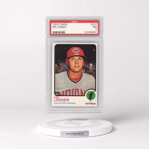 1973 Topps #247 Del Unser (PSA 7 NM)