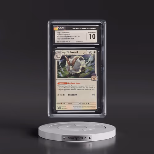 2025 Journey Together - JTG EN #136/159 Hop's Dubwool - Hop's Zacian ex Box (Cosmos Holo) (CGC 10 GE
