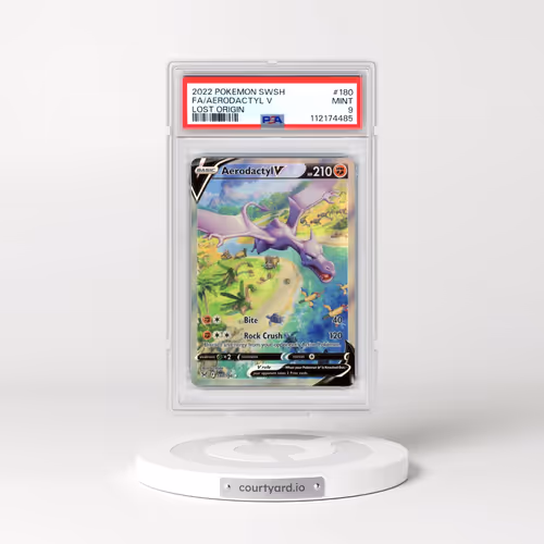2022 Pokémon Sword & Shield Lost Origin #180 Aerodactyl V - Holo Full Art (PSA 9 MINT)