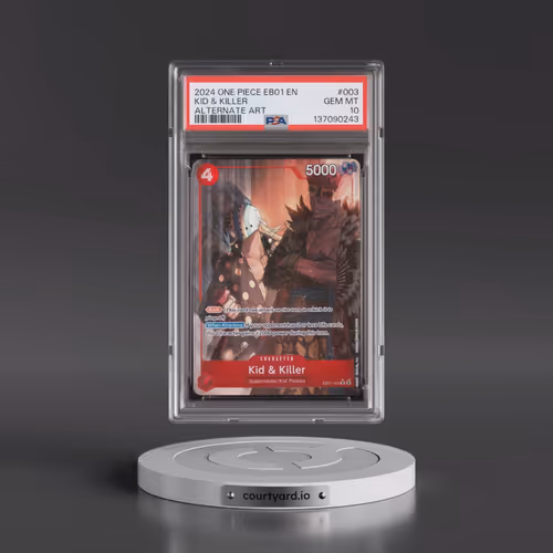 2024 One Piece EB01-Extra Booster -Memorial Collection #003 Kid & Killer - Alternate Art (PSA 10 GEM