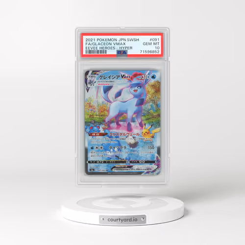 2021 Pokémon Sword & Shield Eevee Heroes #091 Glaceon Vmax-Hyper - Full Art (PSA 10 GEM MINT)
