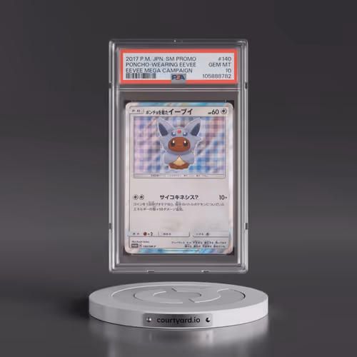 2017 Pokémon SM Promo #140 Poncho-Wearing Eevee - Eevee Mega Campaign (PSA 10 GEM MINT)