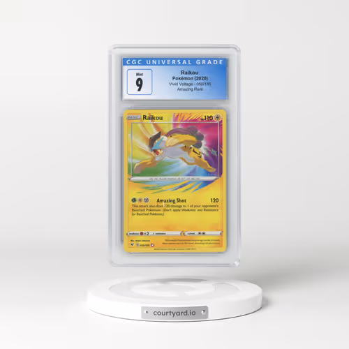 2020 Vivid Voltage #050/185 Raikou - Amazing Rare (CGC 9 MINT)
