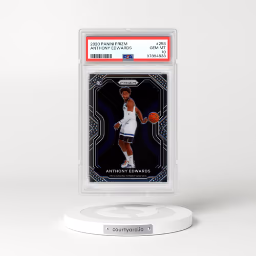 2020 Panini Prizm #258 Anthony Edwards (PSA 10 GEM MINT)