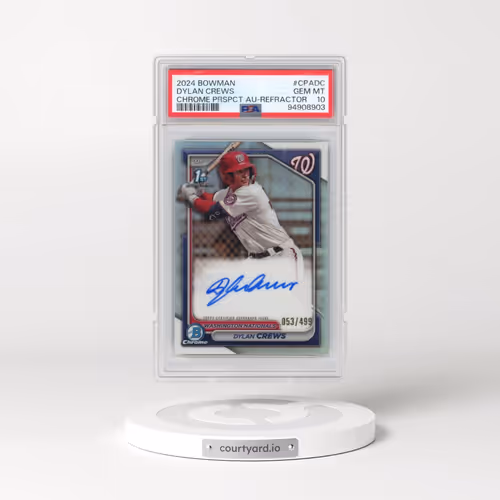 2024 Bowman Chrome Prospect Autographs #CPADC Dylan Crews - Refractor (PSA 10 GEM MINT)