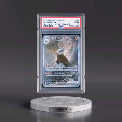 2025 Pokémon Blk EN-Black Bolt #168 Excadrill EX - Holo Special Illustration Rare (PSA 9 MINT)