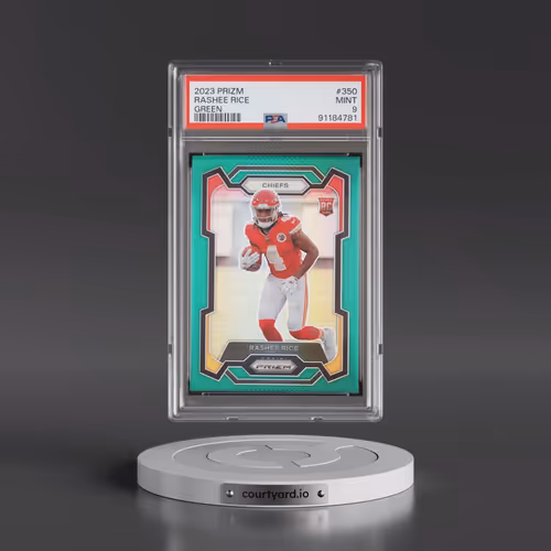 2023 Panini Prizm #350 Rashee Rice - Green Prizm (PSA 9 MINT)