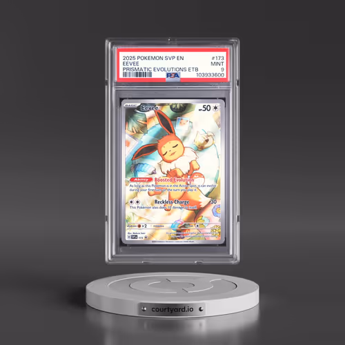 2025 Pokémon Svp EN-SV Black Star Promo #173 Eevee - Prismatic Evolutions Elite Trainer Box (PSA 9 M