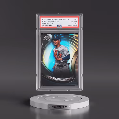 2022 Topps Chrome Black #10 Julio Rodriguez - Refractor (PSA 10 GEM MINT)