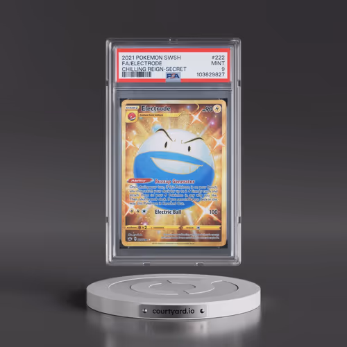 2021 Pokémon Sword & Shield Chilling Reign #222 Electrode - Full Art Secret (PSA 9 MINT)