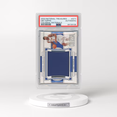 2022 Panini National Treasures Colossal Materials #OTY Obi Toppin (PSA auth)
