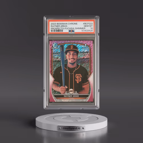 2023 Bowman Chrome Prospects #BCP222 Rayner Arias - Fuchsia Shimmer (PSA 10 GEM MINT)