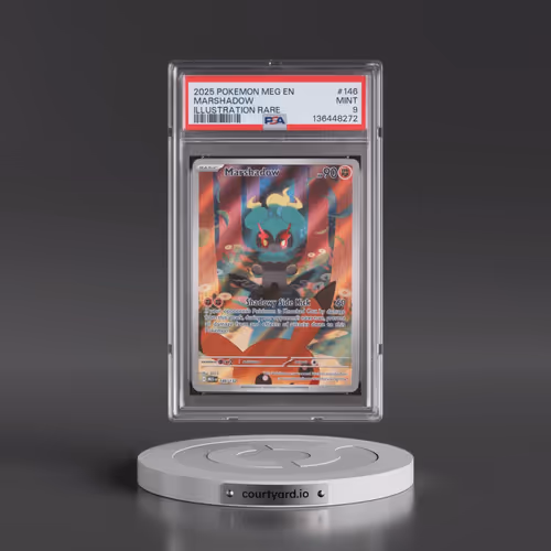2025 Pokémon Meg EN-Mega Evolution #146 Marshadow - Illustration Rare (PSA 9 MINT)