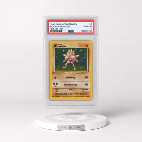 1999 Pokémon #7 Nockchan - 1st Edition Holo (PSA 8 NM-MT)