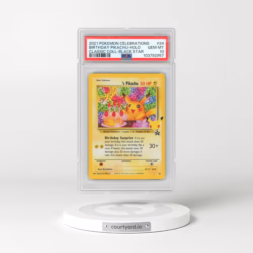 2021 Pokémon Celebrations Classic Collection #24 Birthday Pikachu - Holo (PSA 10 GEM MINT)