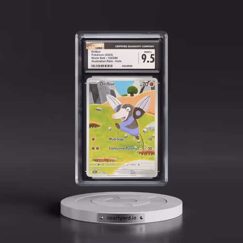 2025 Pokémon Blk EN-Black Bolt #124 Drilbur - Illustration Rare (CGC 9.5 MINT+)