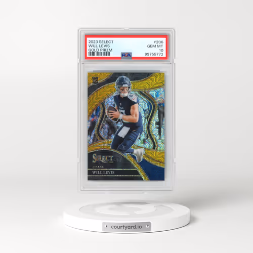 2023 Panini Select #206 Will Levis - Gold Prizm (PSA 10 GEM MINT)