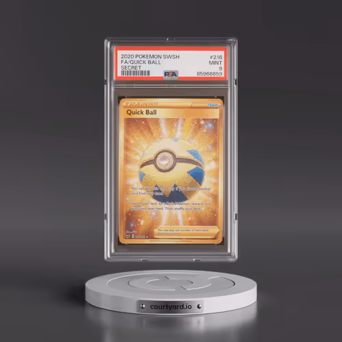 2020 Pokémon Sword & Shield #216 Quick Ball - Full Art Secret (PSA 9 MINT)