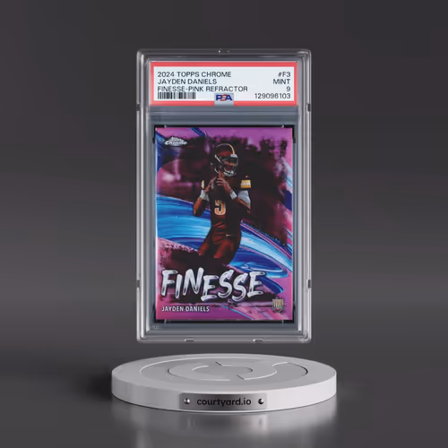 2024 Topps Chrome Finesse #F3 Jayden Daniels - Pink Refractor (PSA 9 MINT)