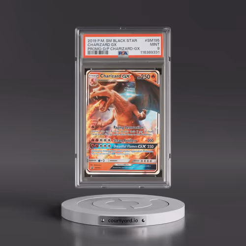2019 Pokémon SM Black Star Promo #SM195 Charizard GX - Holo Detective Pikachu Charizard-GX (PSA 9 MI