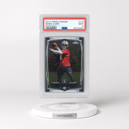 2014 Topps Chrome #115 Derek Carr - With Ball (PSA 9 MINT)