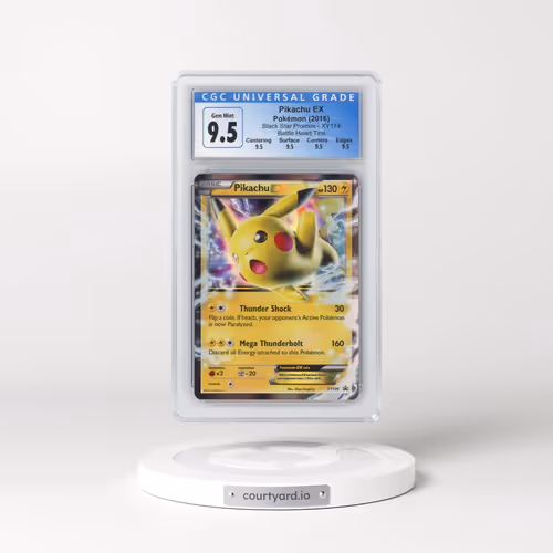 2013 Black Star Promos #XY174 Pikachu EX - Holo Battle Heart Tins (CGC 10 GEM MINT)