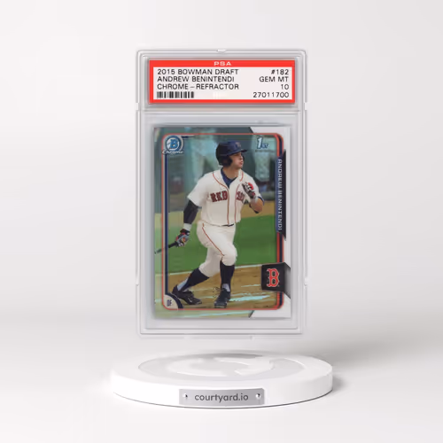 2015 Bowman Draft #182 Andrew Benintendi - Chrome-Refractor (PSA 10 GEM MINT)