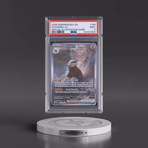 2025 Pokémon Blk EN-Black Bolt #168 Excadrill EX - Holo Special Illustration Rare (PSA 9 MINT)